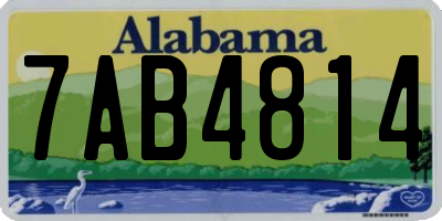 AL license plate 7AB4814