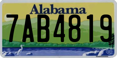 AL license plate 7AB4819