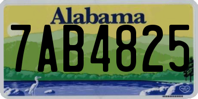 AL license plate 7AB4825