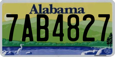 AL license plate 7AB4827