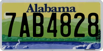 AL license plate 7AB4828