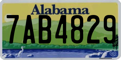 AL license plate 7AB4829