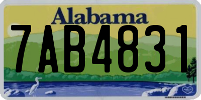 AL license plate 7AB4831