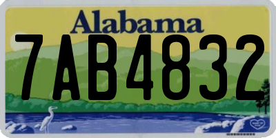 AL license plate 7AB4832