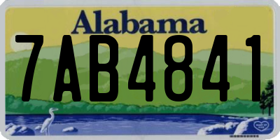 AL license plate 7AB4841