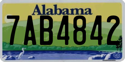 AL license plate 7AB4842