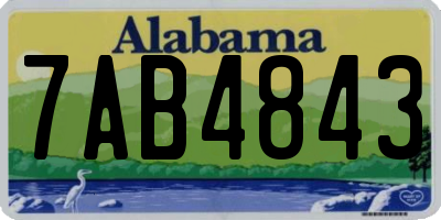 AL license plate 7AB4843