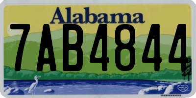 AL license plate 7AB4844