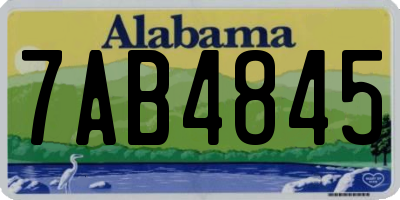 AL license plate 7AB4845