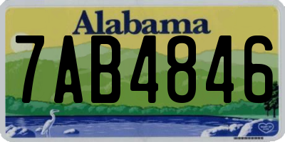 AL license plate 7AB4846