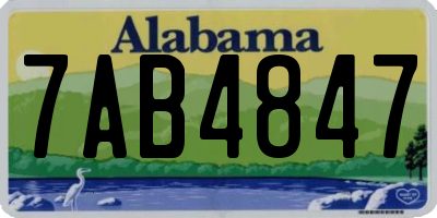 AL license plate 7AB4847