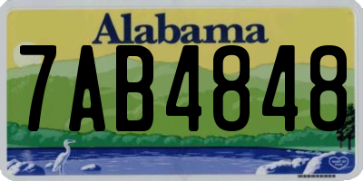 AL license plate 7AB4848
