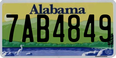 AL license plate 7AB4849