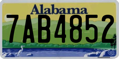 AL license plate 7AB4852