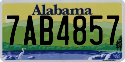 AL license plate 7AB4857