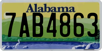 AL license plate 7AB4863