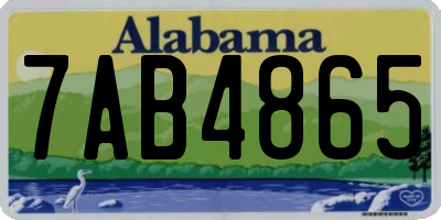 AL license plate 7AB4865