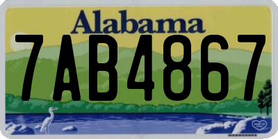 AL license plate 7AB4867