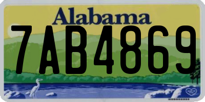 AL license plate 7AB4869