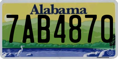 AL license plate 7AB4870