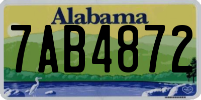 AL license plate 7AB4872