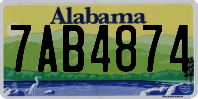 AL license plate 7AB4874