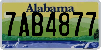 AL license plate 7AB4877