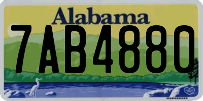 AL license plate 7AB4880