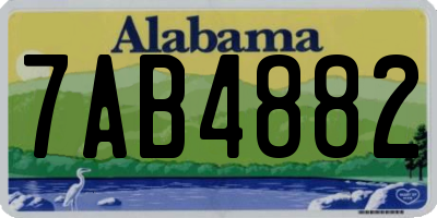 AL license plate 7AB4882
