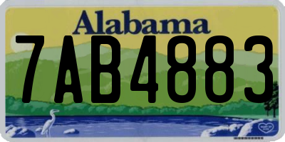 AL license plate 7AB4883