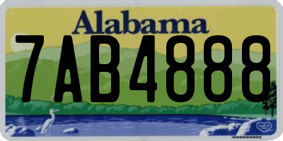AL license plate 7AB4888