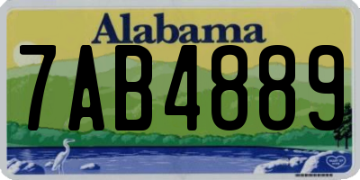 AL license plate 7AB4889