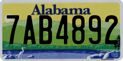 AL license plate 7AB4892