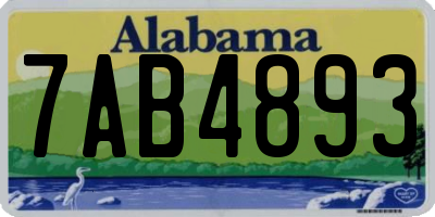AL license plate 7AB4893
