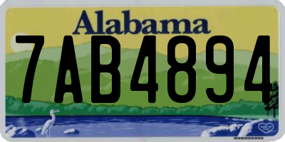 AL license plate 7AB4894