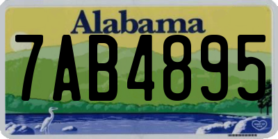AL license plate 7AB4895