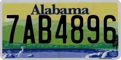AL license plate 7AB4896