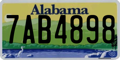 AL license plate 7AB4898