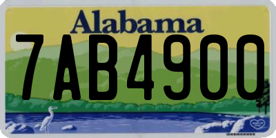AL license plate 7AB4900