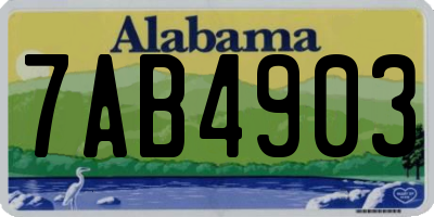 AL license plate 7AB4903