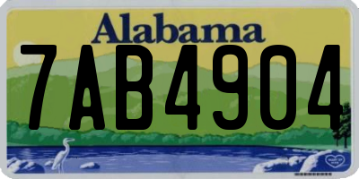 AL license plate 7AB4904