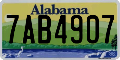 AL license plate 7AB4907