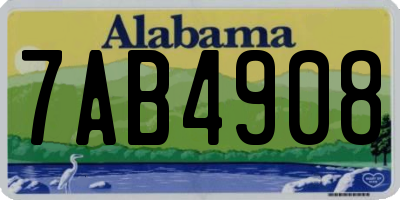 AL license plate 7AB4908