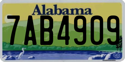 AL license plate 7AB4909