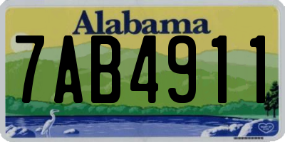 AL license plate 7AB4911