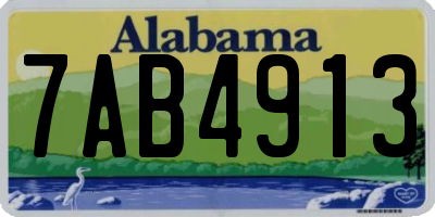 AL license plate 7AB4913