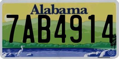 AL license plate 7AB4914
