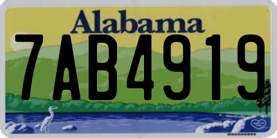 AL license plate 7AB4919