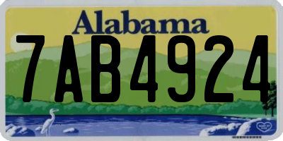 AL license plate 7AB4924
