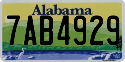 AL license plate 7AB4929